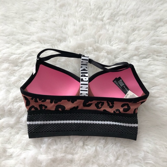 VS PINK cheetah print T-back sports bra - Picture 2 of 3